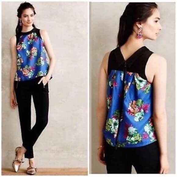 {Anthro} HD in Paris Azusa Floral Tank - Picture 1 of 4